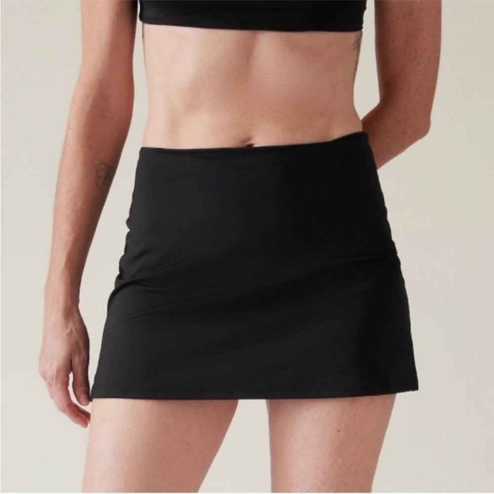 NWT! Athleta Black Tidal Swim Skirt - Size XL 🤿468220